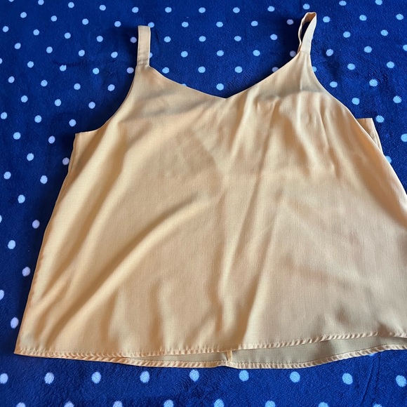Golden Yellow Button Detail Tank Top - Picture 3 of 3